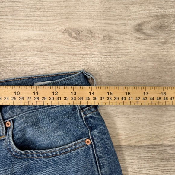 Aritzia Denim Forum Farrah High Rise Wide Leg Jeans Women's Size 29 Frayed Hem - Picture 13 of 14